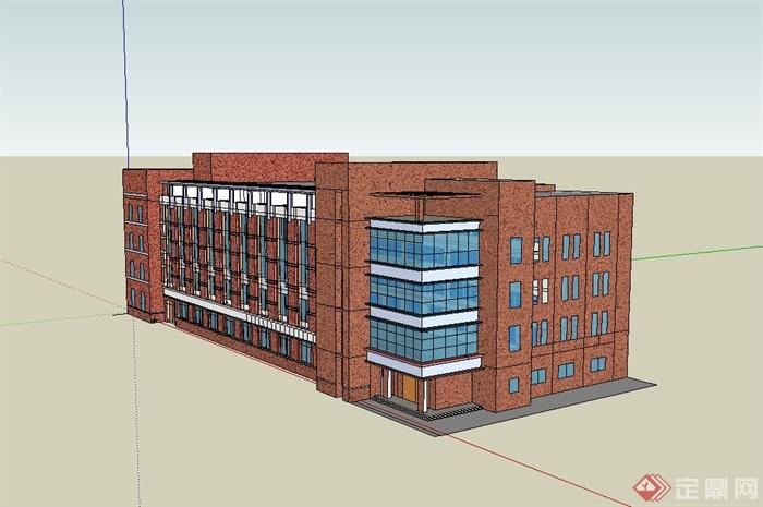 某现代风格医院住院楼设计SU模型(1)