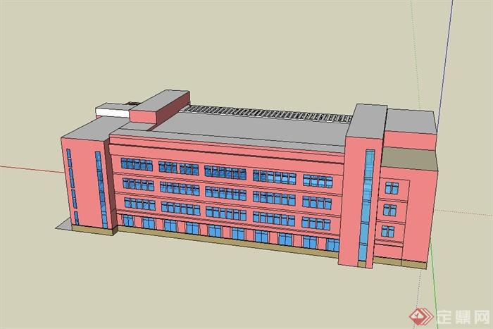 某现代风格医院住院楼设计SU模型(3)