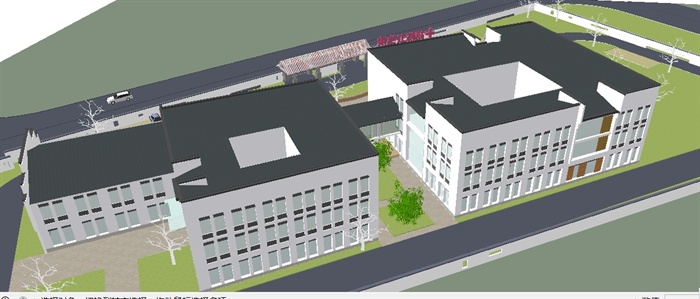 新中式卫生院sketchup精致设计模型(2)