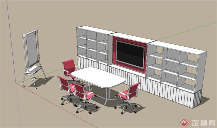 会议室办公家具设计合集SU模型(1)