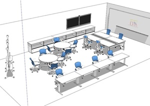 现代会议室家具设计合集SU(草图大师)模型