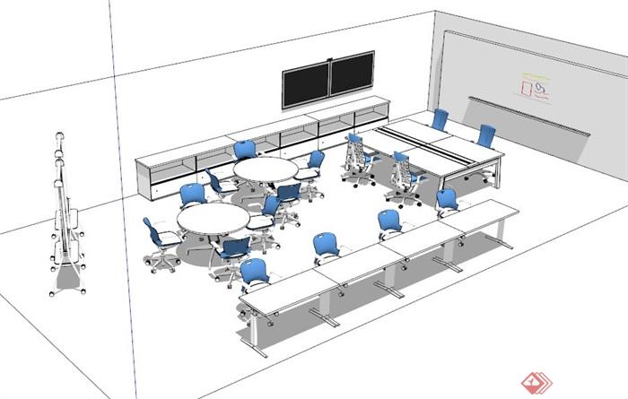 现代会议室家具设计合集SU模型(1)