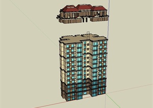 某欧式精致住宅楼设计SU(草图大师)模型