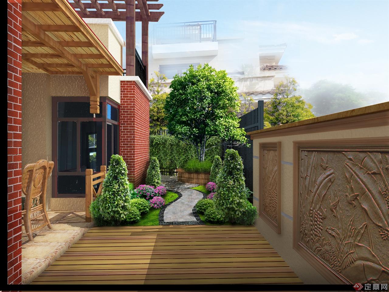 一楼花园设计丨功能观赏并重，尽享惬意时光！_杭州云顶景观-站酷ZCOOL