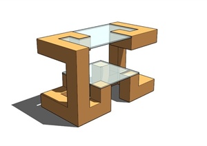 创意玻璃柜子设计SU(草图大师)模型