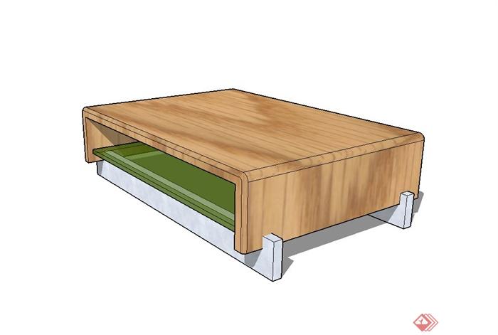 某现代风格办公室茶几设计SU模型(2)