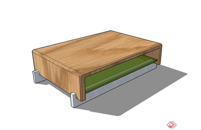 某现代风格办公室茶几设计SU模型(3)