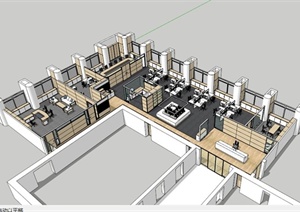 某公司办公空间设计SU(草图大师)模型