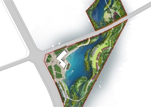 长沙某大型湿地公园景观设计PSD平面方案