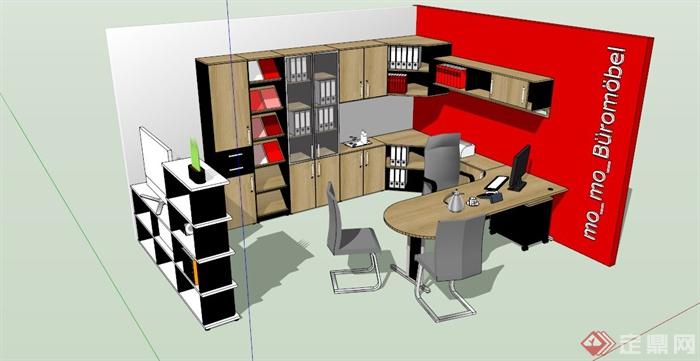 现代时尚办公室家具合集SU模型(1)