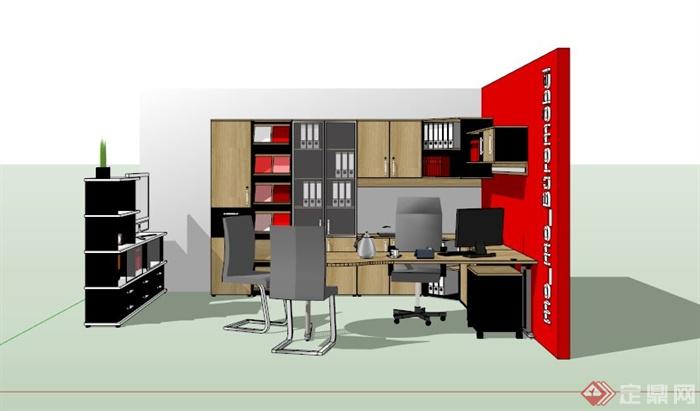 现代时尚办公室家具合集SU模型(3)