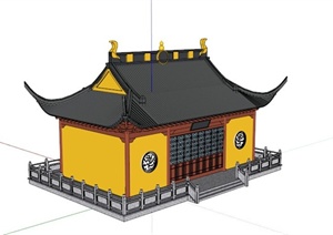 道教庙观建筑设计SU(草图大师)模型