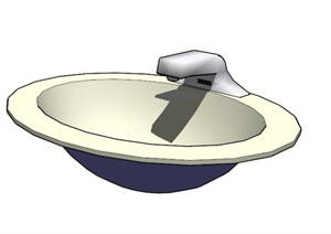 卫浴家具洗手盆设计SU(草图大师)模型素材