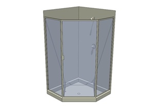 卫浴家具淋浴房设计SU(草图大师)模型素材