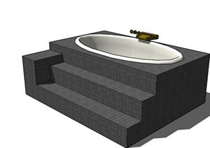 卫浴家具浴缸设计SU(草图大师)模型素材