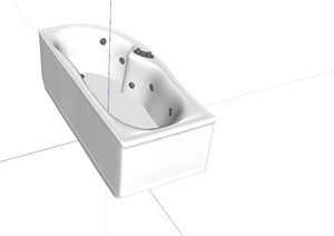 现代住宅浴缸设计SU(草图大师)模型