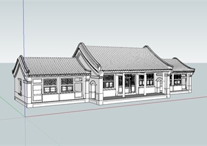 古典中式风格住宅建筑设计SU(草图大师)模型