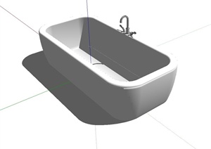 现代风格泡澡浴缸设计SU(草图大师)模型