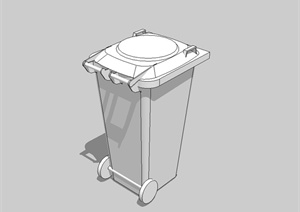现代风格垃圾桶设计SU(草图大师)模型