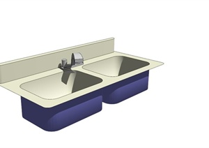 现代简约洗菜池设计SU(草图大师)模型素材