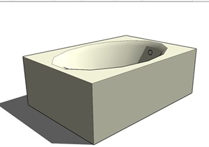 矩形浴缸设计SU(草图大师)模型素材