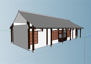 古典中式风格四合院中的住宅设计SU(草图大师)模型