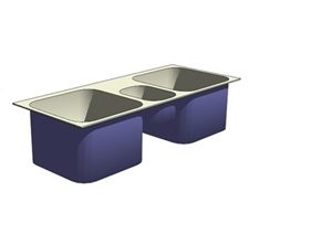 厨房洗菜池设计SU(草图大师)模型素材