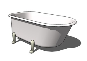 椭圆浴缸设计SU(草图大师)模型素材