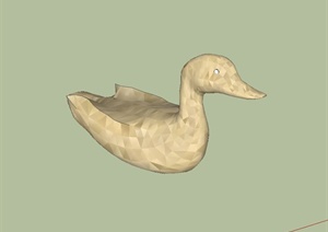 某园林景观鸭子动物雕塑设计SU(草图大师)模型