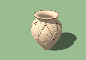 现代精致陶罐小品设计SU(草图大师)模型