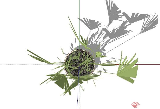 室内绿植花盆设计SU模型(2)