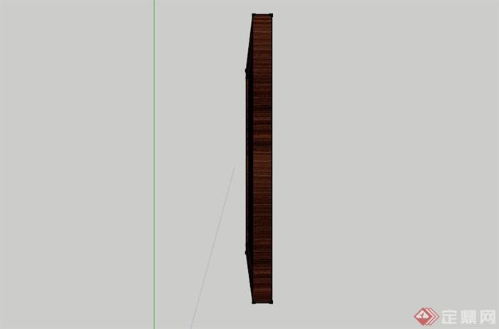 现代中式木制镂空隔断设计SU模型(2)