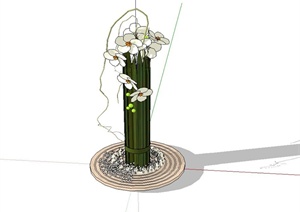 室内植物装饰品设计SU(草图大师)模型