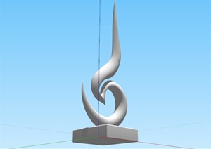 现代抽象雕塑设计SU(草图大师)模型素材