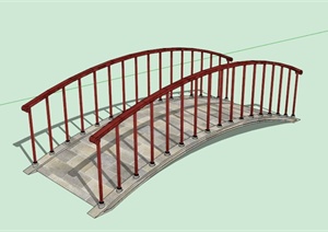 现代石板园桥设计SU(草图大师)模型