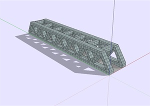 现代风格园林景观桥设计SU(草图大师)模型
