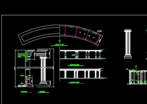 欧式廊架设计全套CAD施工图
