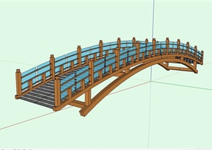 现代风格精致景观园桥设计SU(草图大师)模型