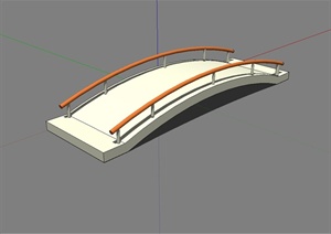 现代风格园林景观拱桥设计SU(草图大师)模型