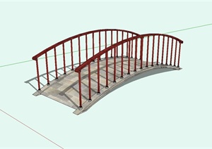现代景观园桥精致设计SU(草图大师)模型