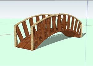 现代风格精致园林景观拱桥设计SU(草图大师)模型