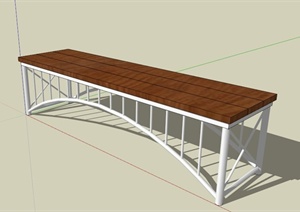 钢铁结构景观园桥设计SU(草图大师)模型