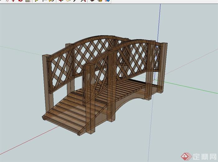 现代风格精致详细桥设计su模型(1)
