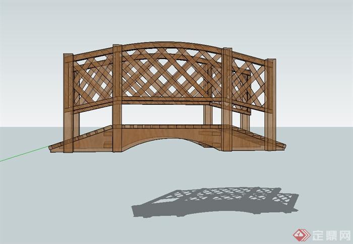 现代风格精致详细桥设计su模型(3)