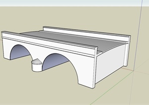 现代简约桥梁设计SU(草图大师)模型素材