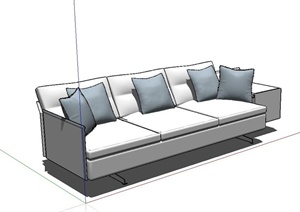 现代白色沙发设计SU(草图大师)模型