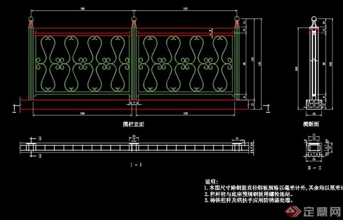 多个栏杆围栏设计CAD详图(1)