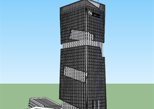 现代超高层集团办公大楼SU(草图大师)模型