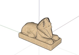 埃及狮身人面像雕塑小品SU(草图大师)模型