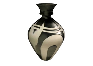 现代黑白花纹陶罐雕塑设计SU(草图大师)模型